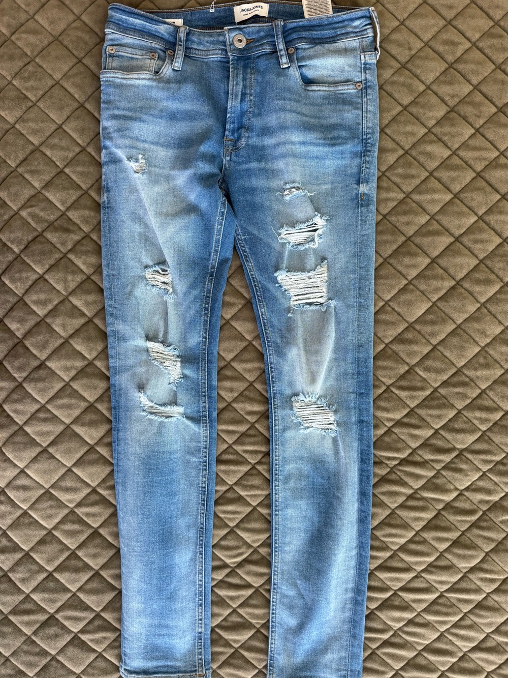 Jack & Jones Liam Skinny Distressed Stretch Denim Jeans 30x30